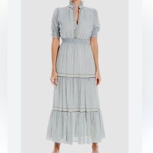 Elegant Blue Maxi Dress